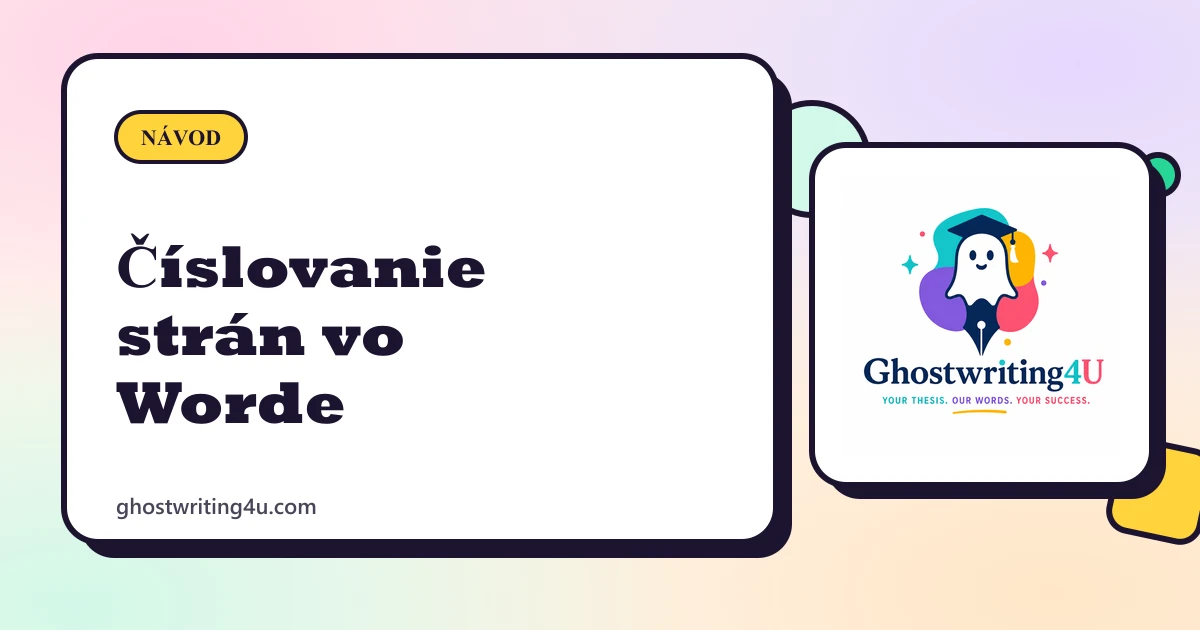 Číslovanie strán vo Worde od úvodu alebo od ľubovoľnej strany