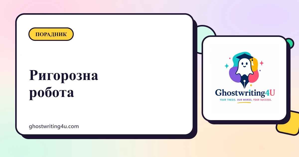 Ригорозна робота у Словаччині та Чехії: що це і кому вона потрібна